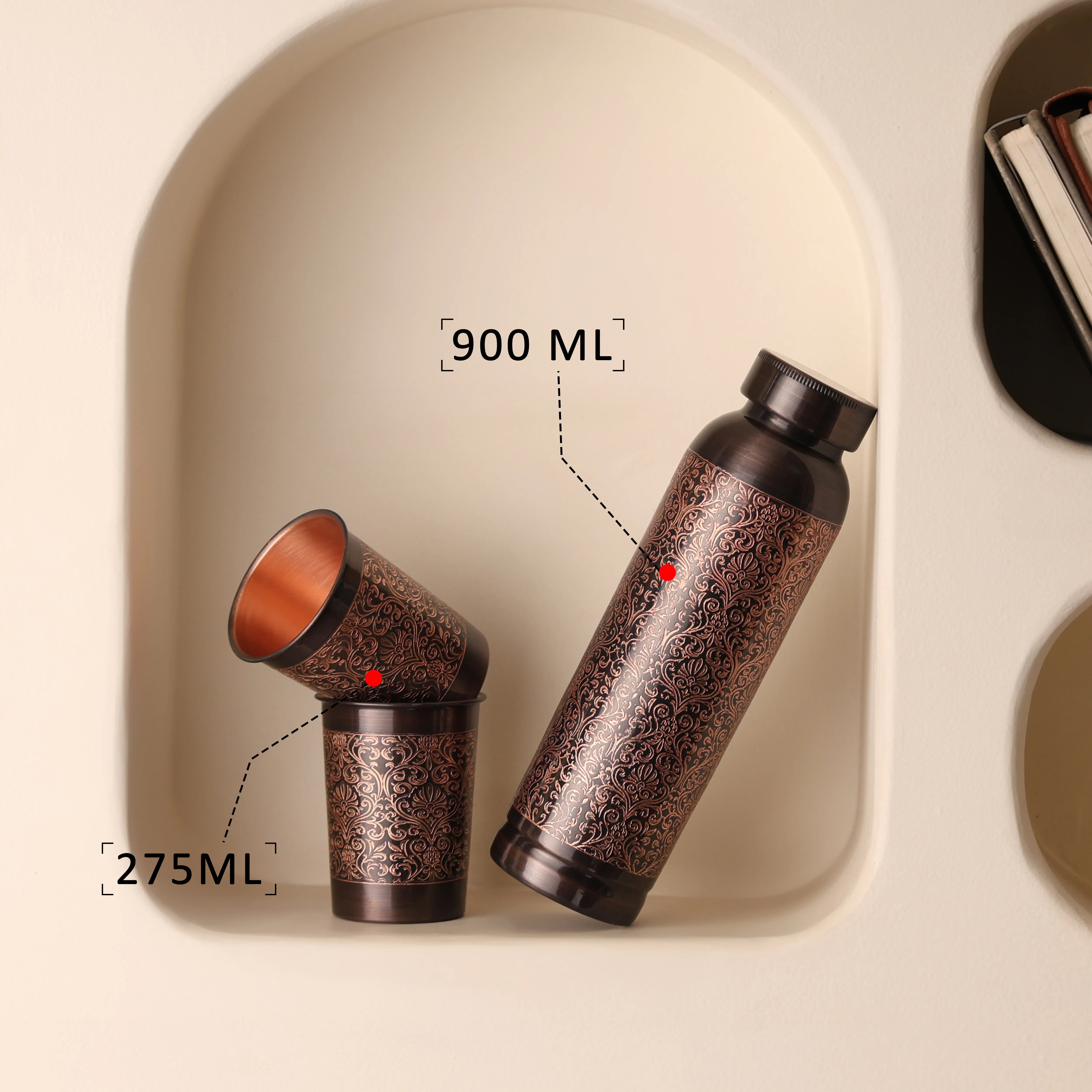Regal Copper Heritage Bottle & Glass Set