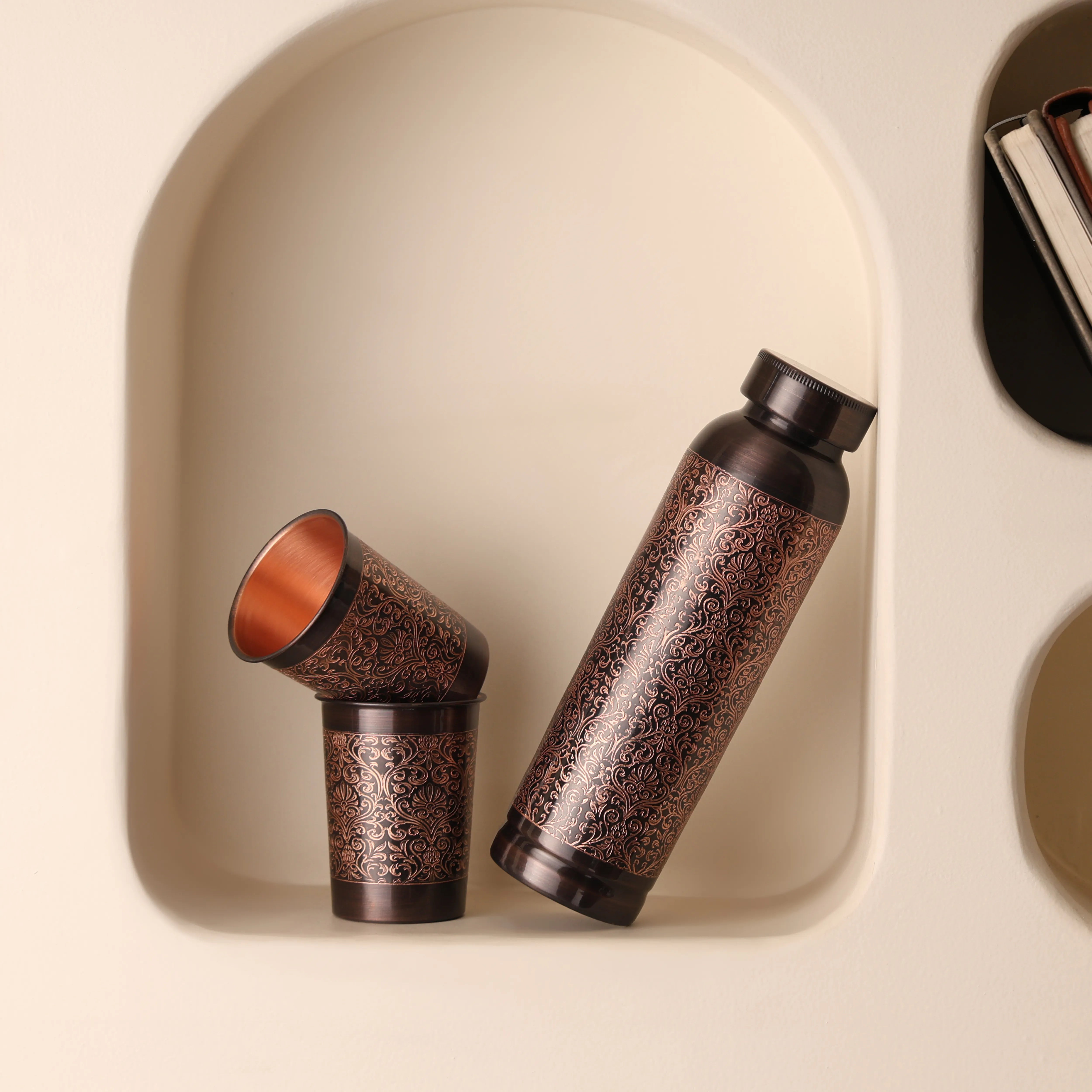 Regal Copper Heritage Bottle & Glass Set