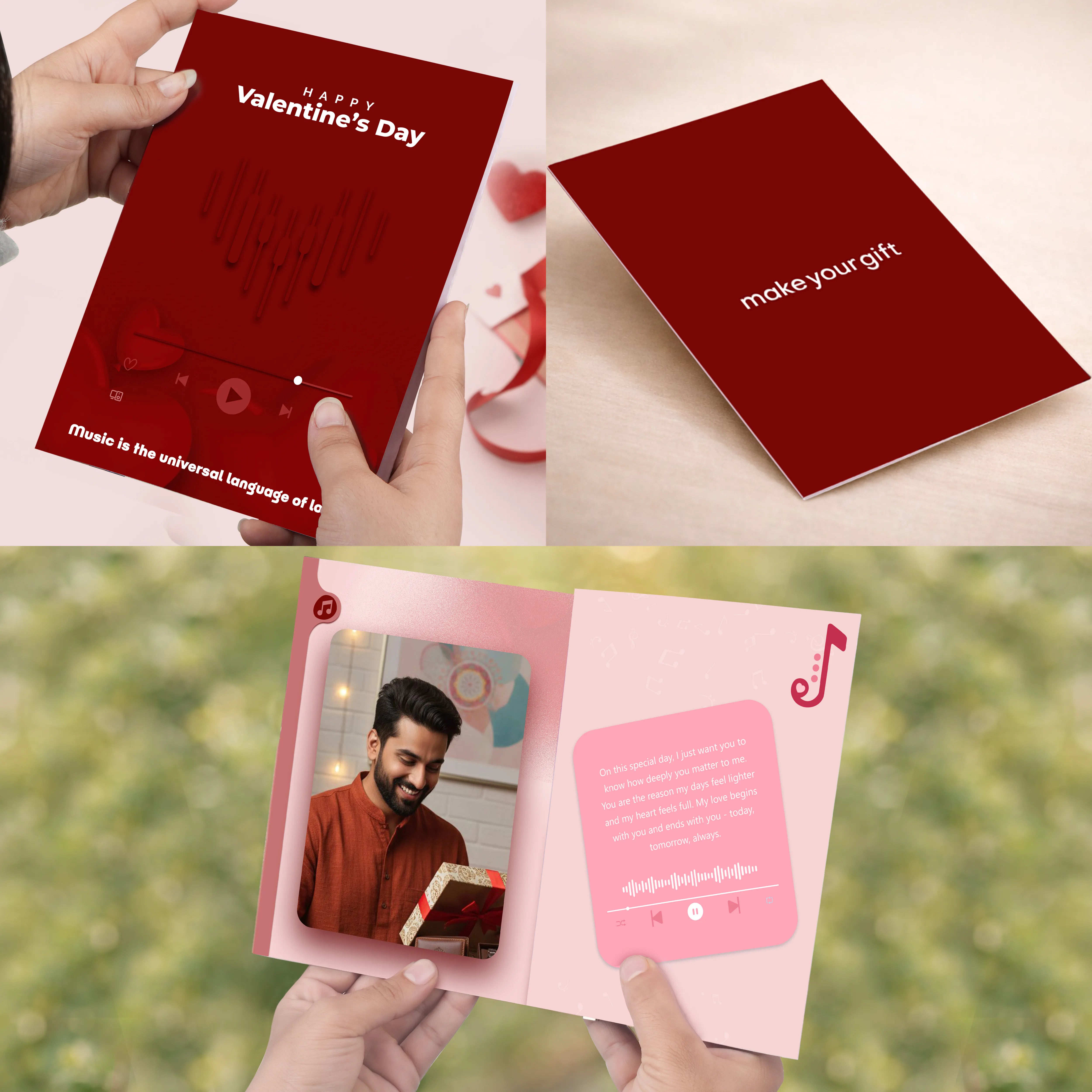 Personalized Valentines Day Audio Greeting Card