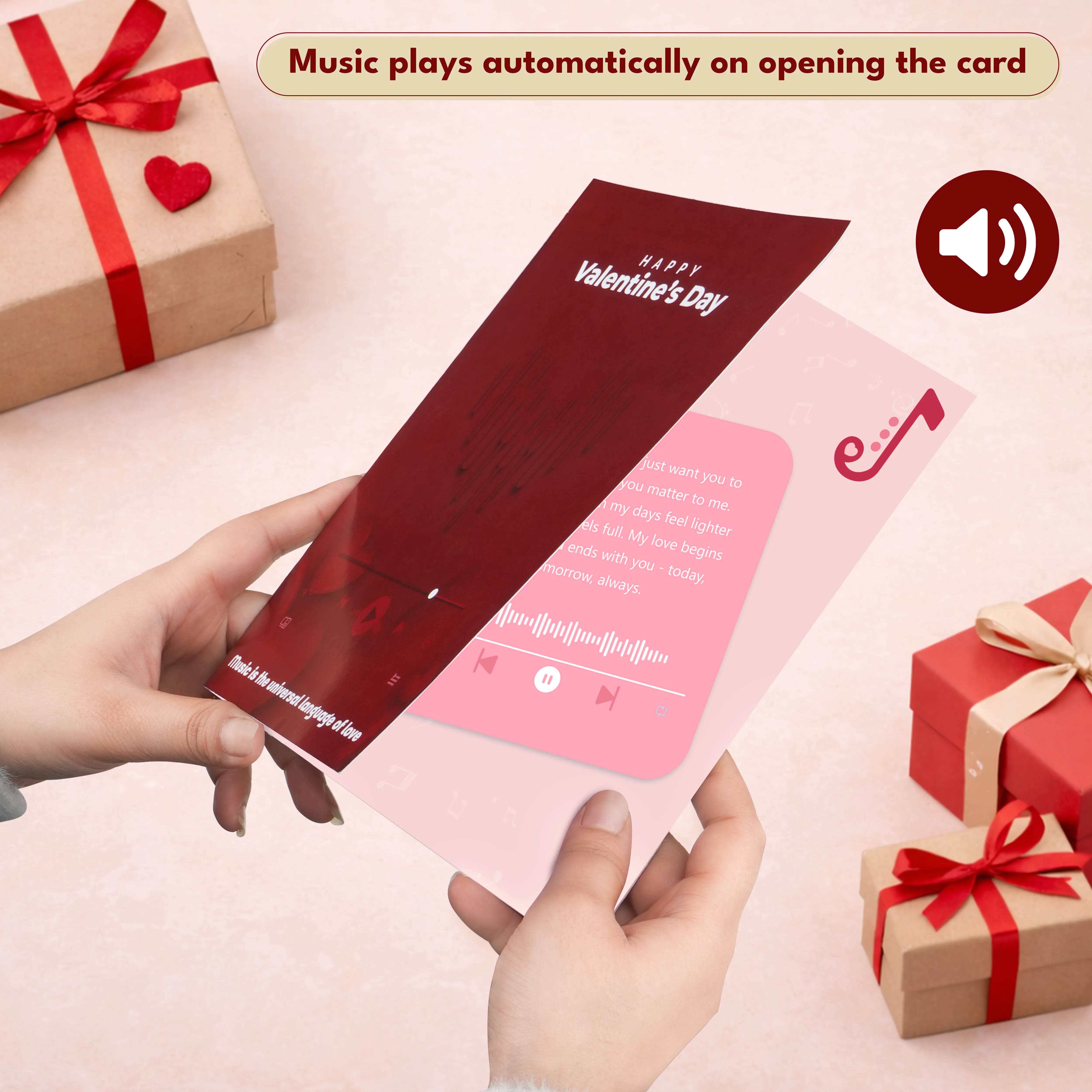 Personalized Valentines Day Audio Greeting Card