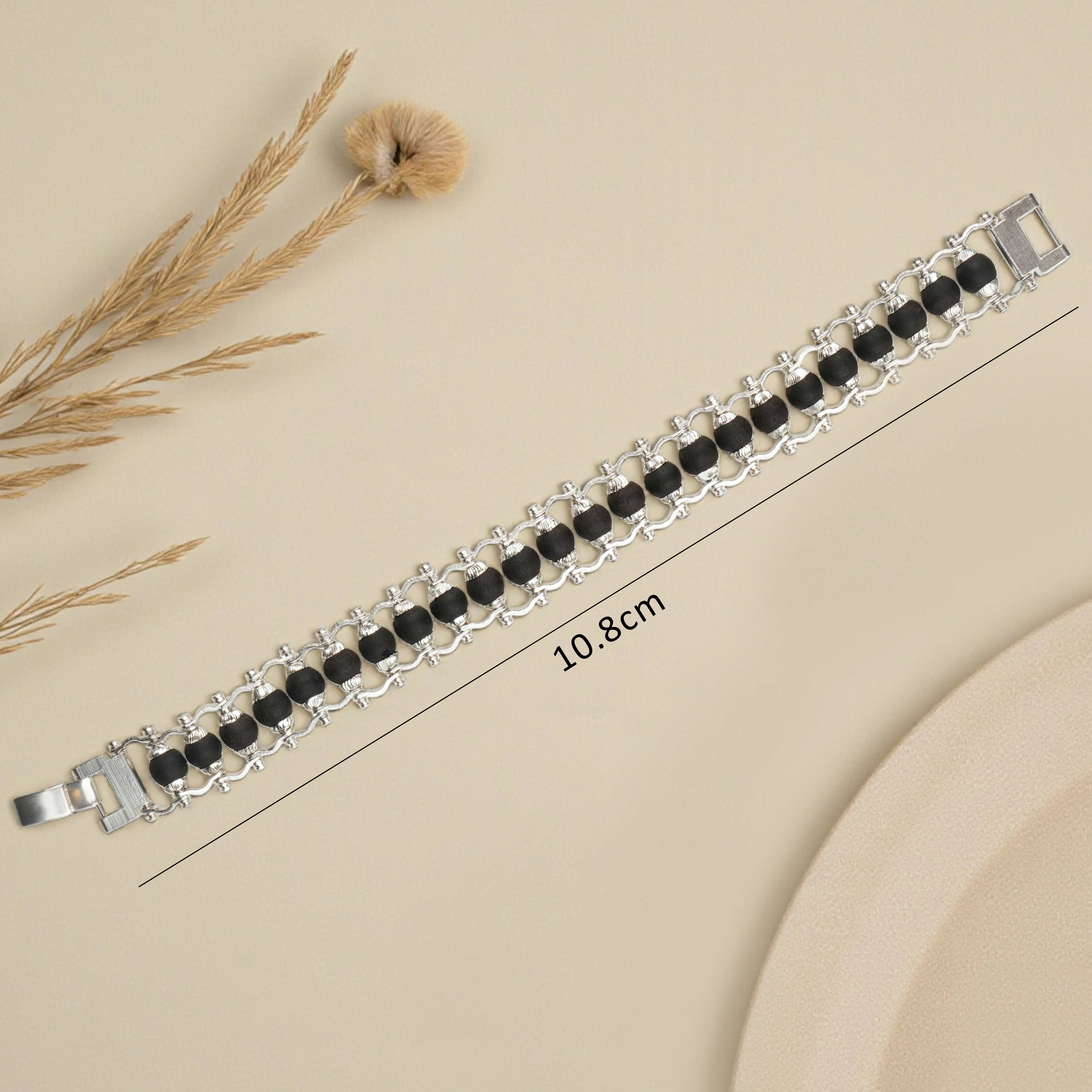 Silver Plated Karungali Bracelet