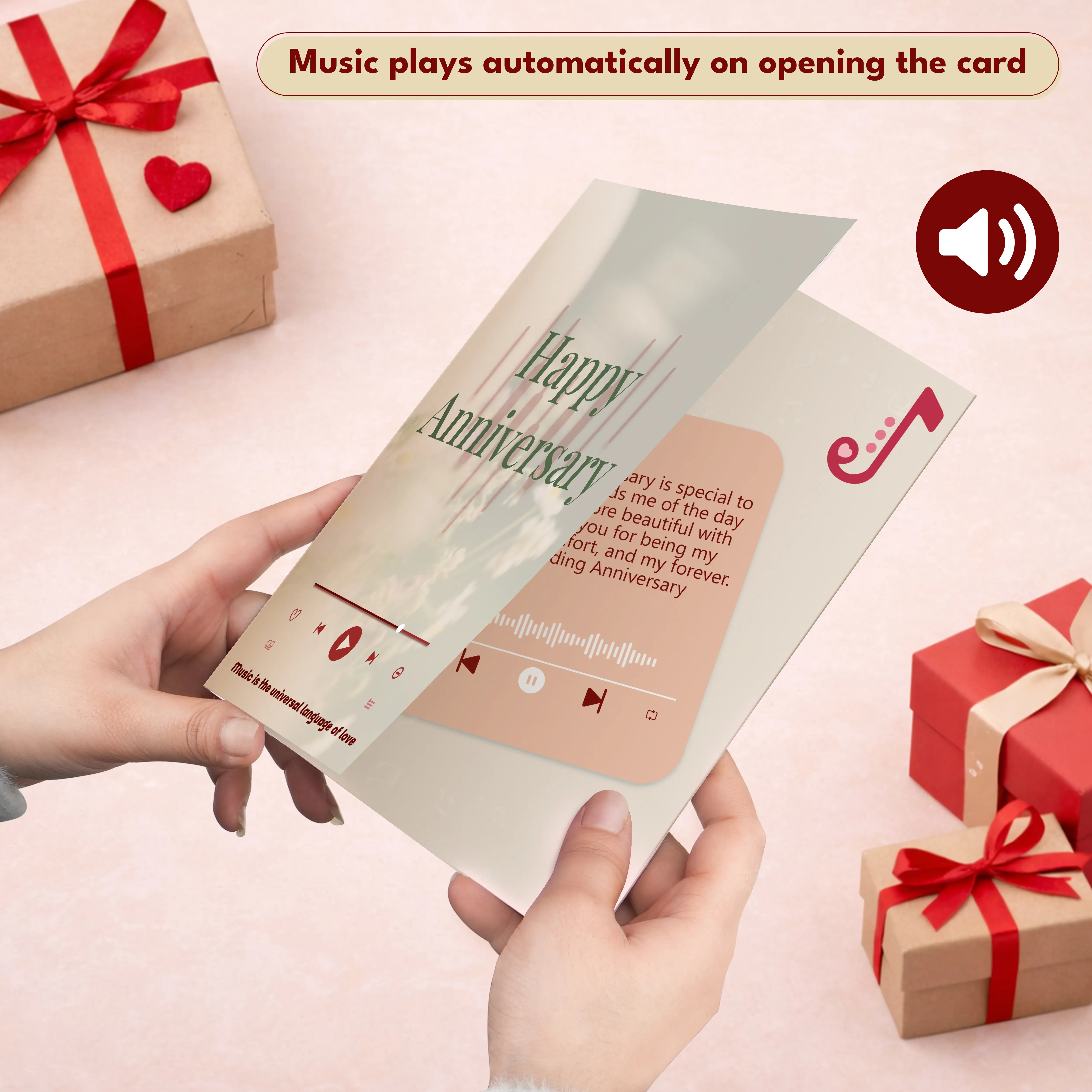 Personalized Happy Anniversary Audio Greeting Card