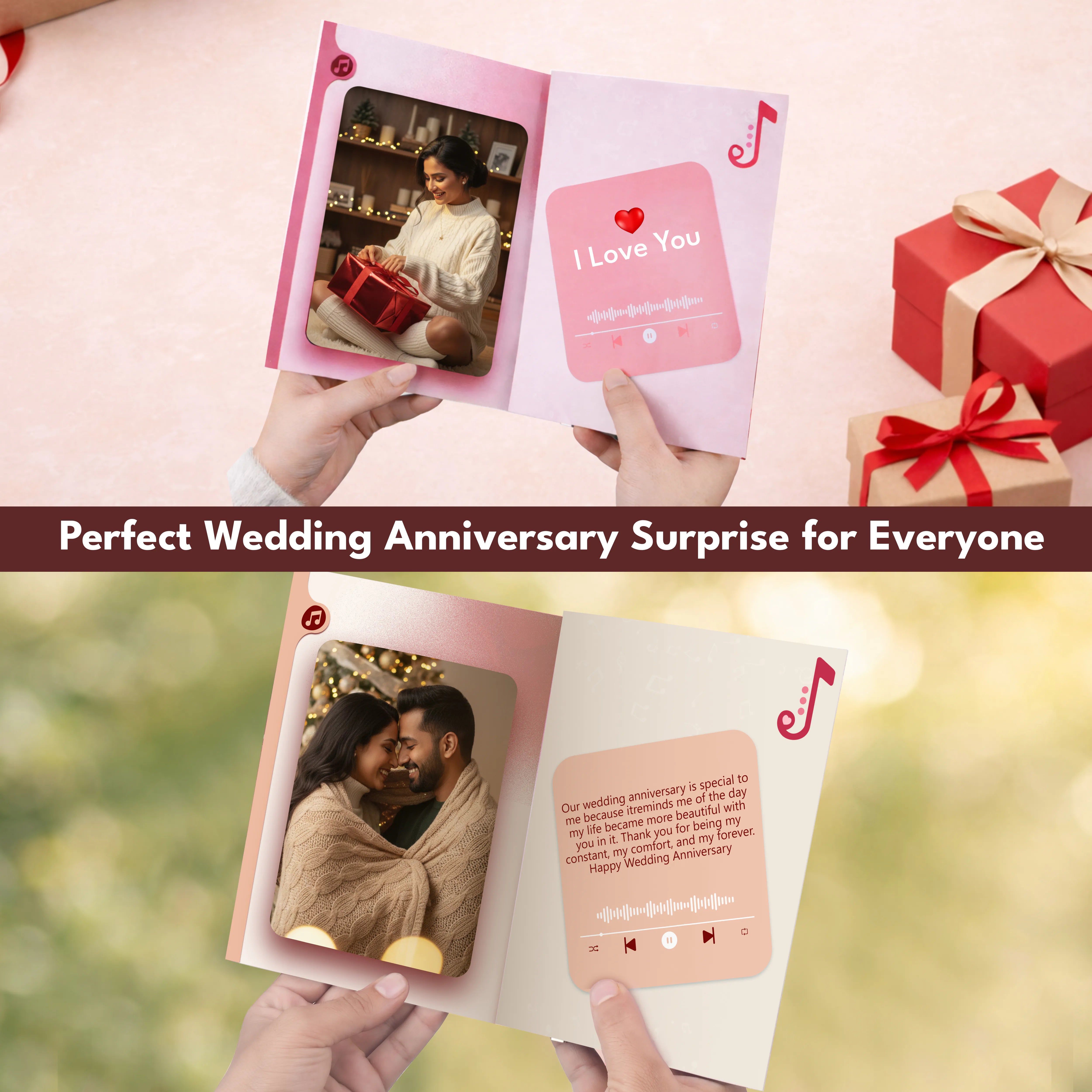 Personalized Happy Anniversary Audio Greeting Card