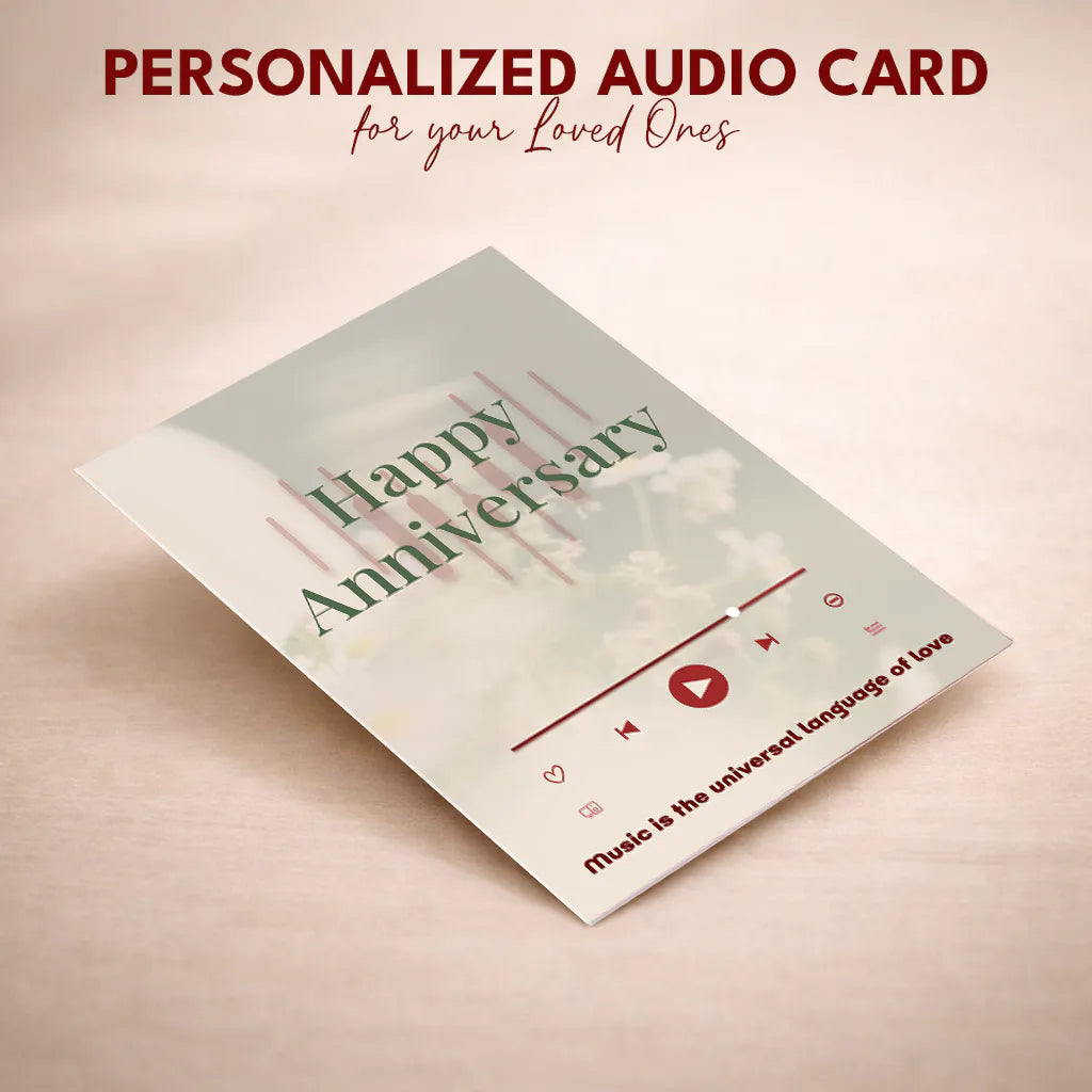 Personalized Happy Anniversary Audio Greeting Card