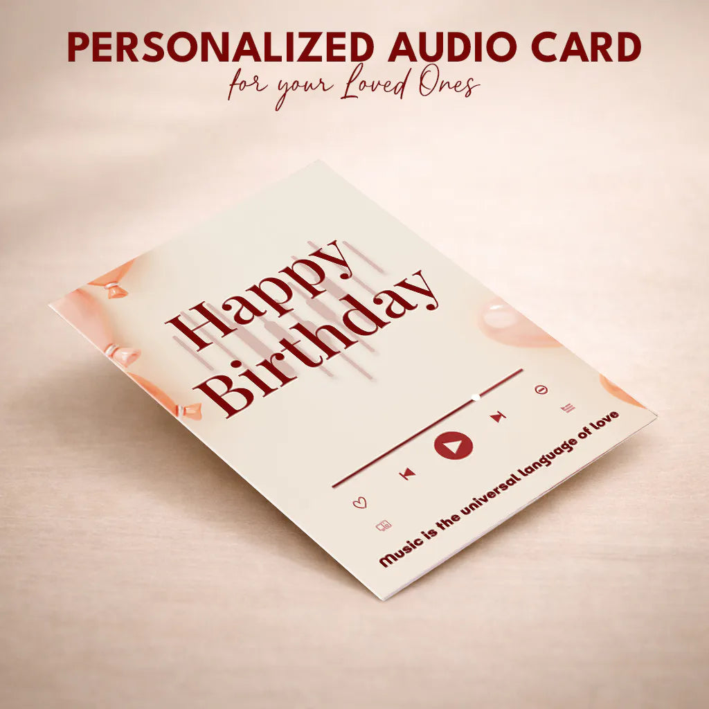 Personalized Happy Birthday Day Audio Greeting Card