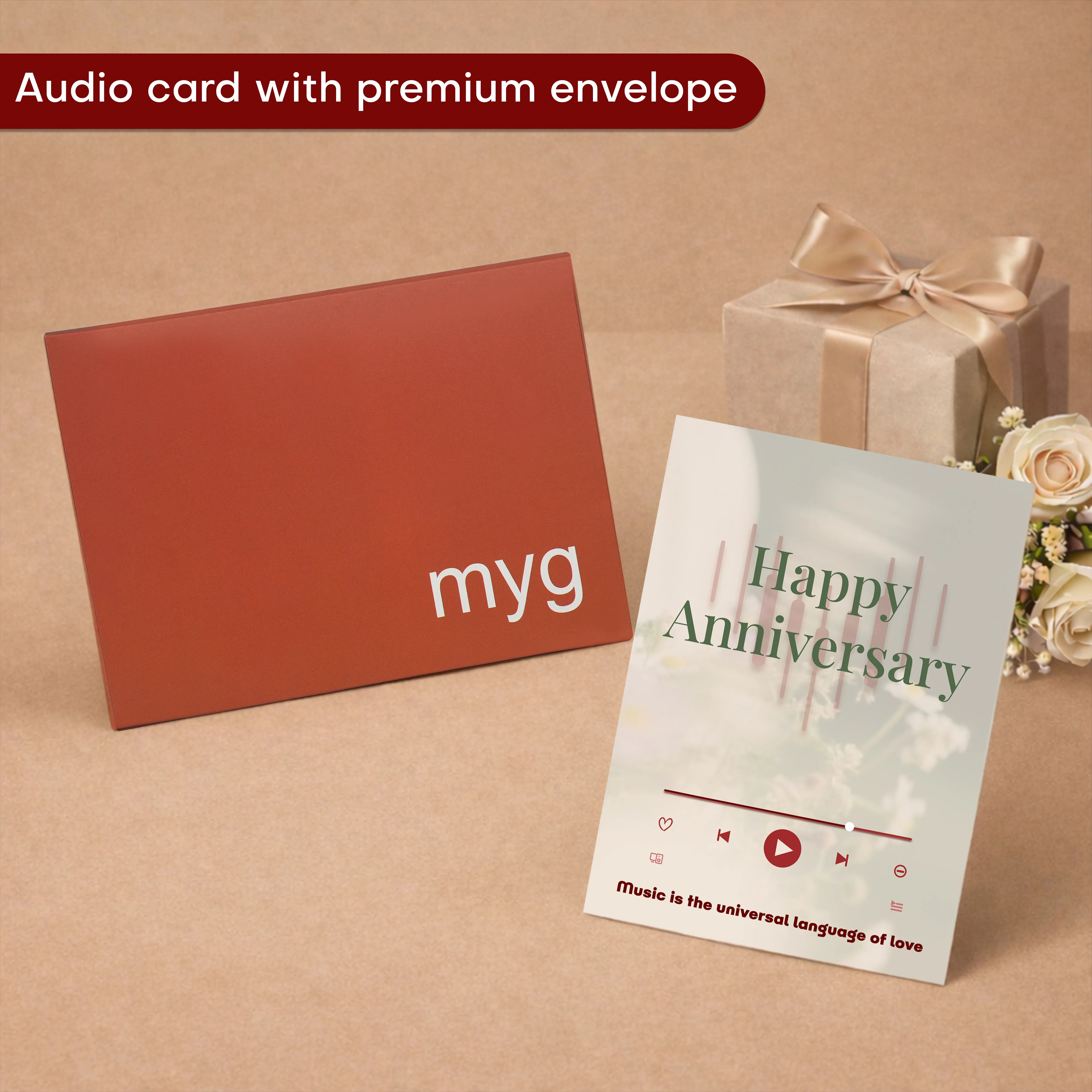 Personalized Happy Anniversary Audio Greeting Card
