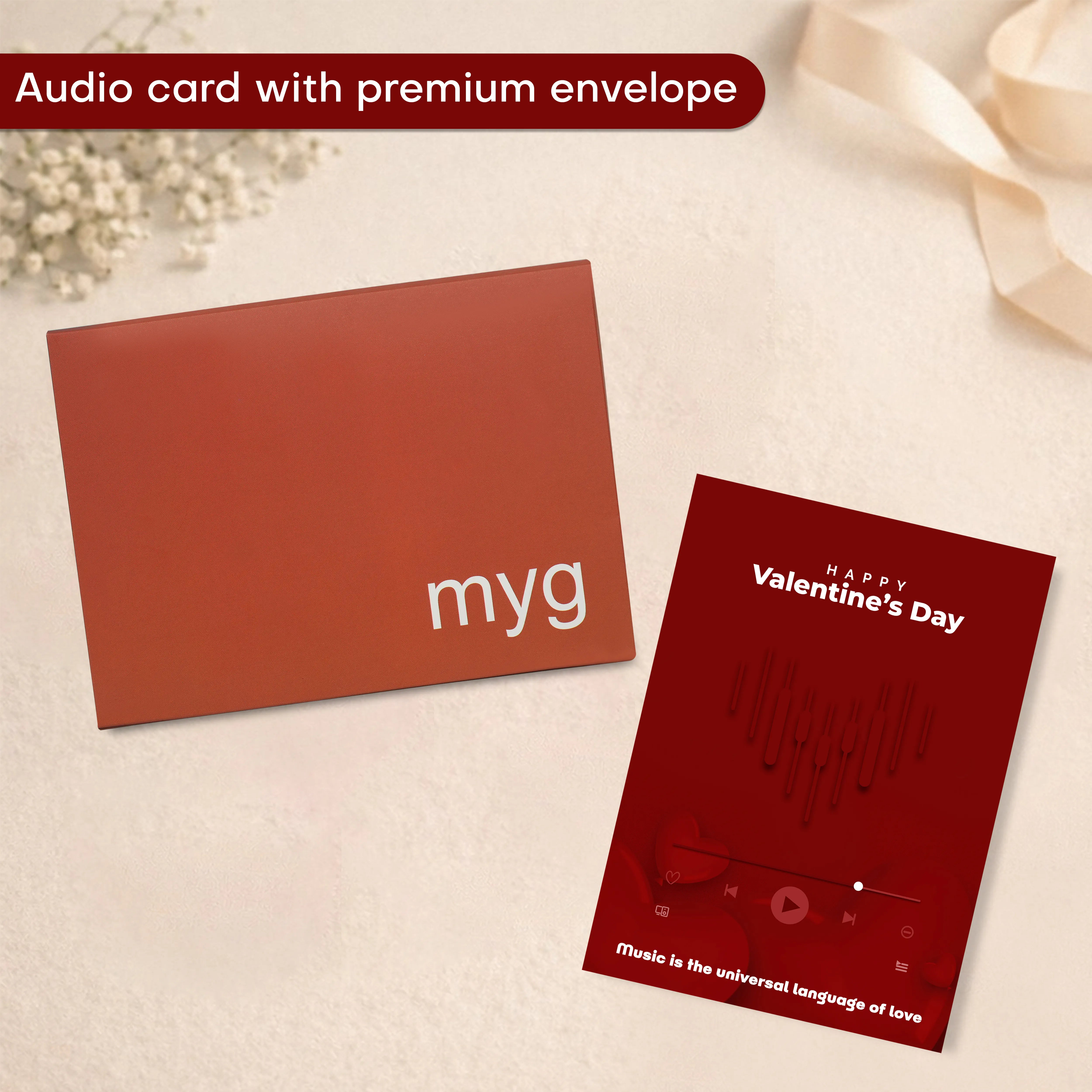 Personalized Valentines Day Audio Greeting Card