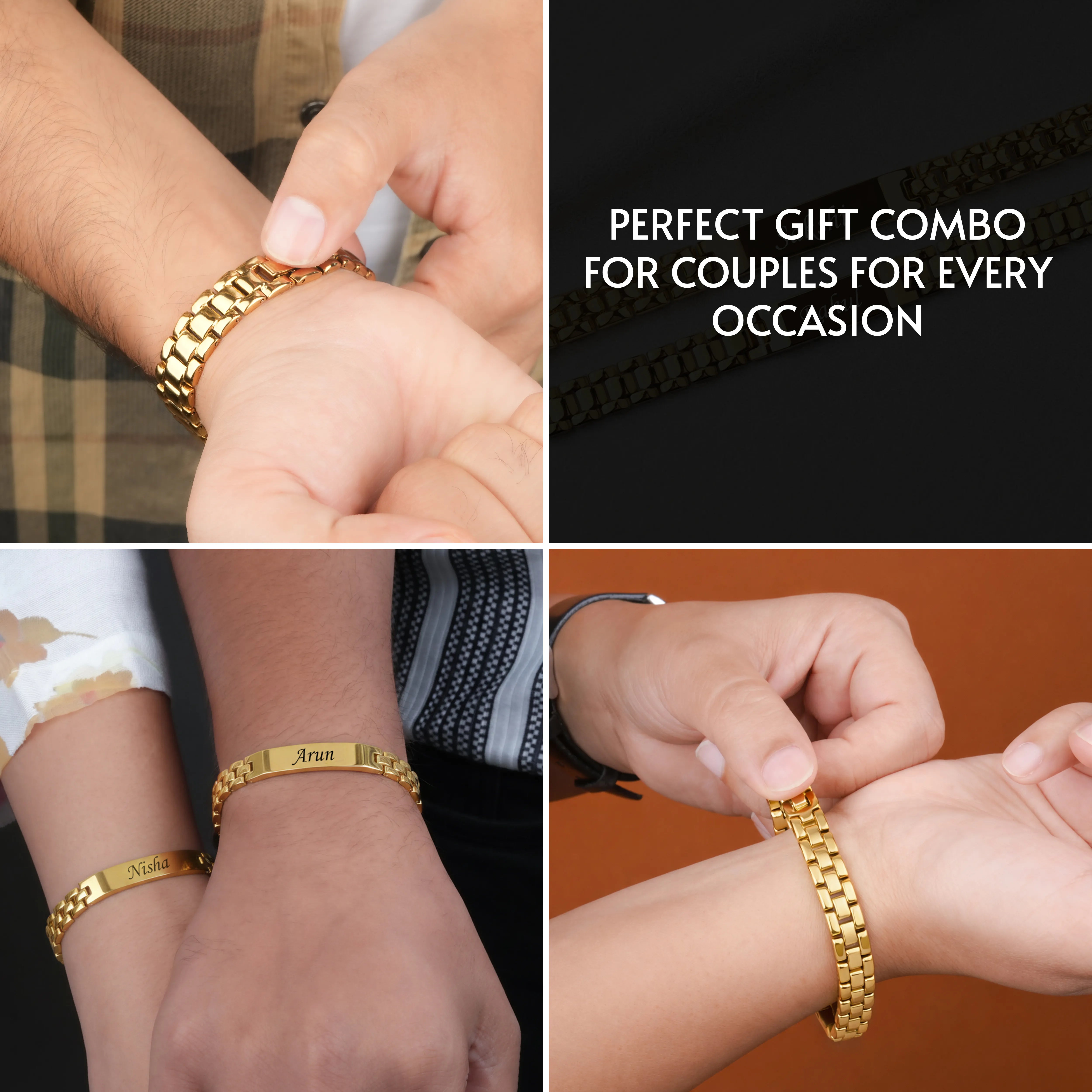Personalized Royal Bond Bracelet Set For Couples