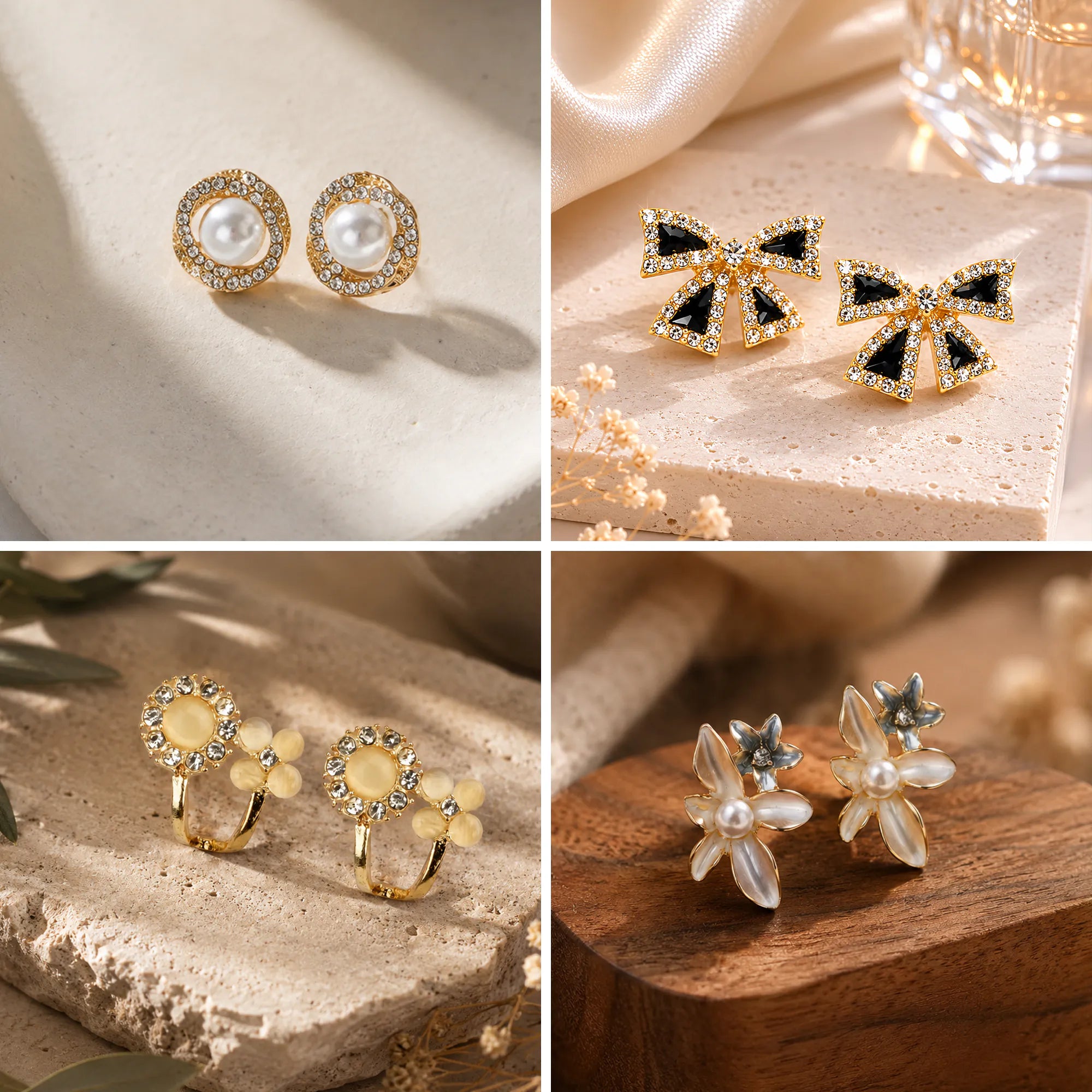 Pretty Pairings Set Of 12 Designer Earrings With Jewelry Box