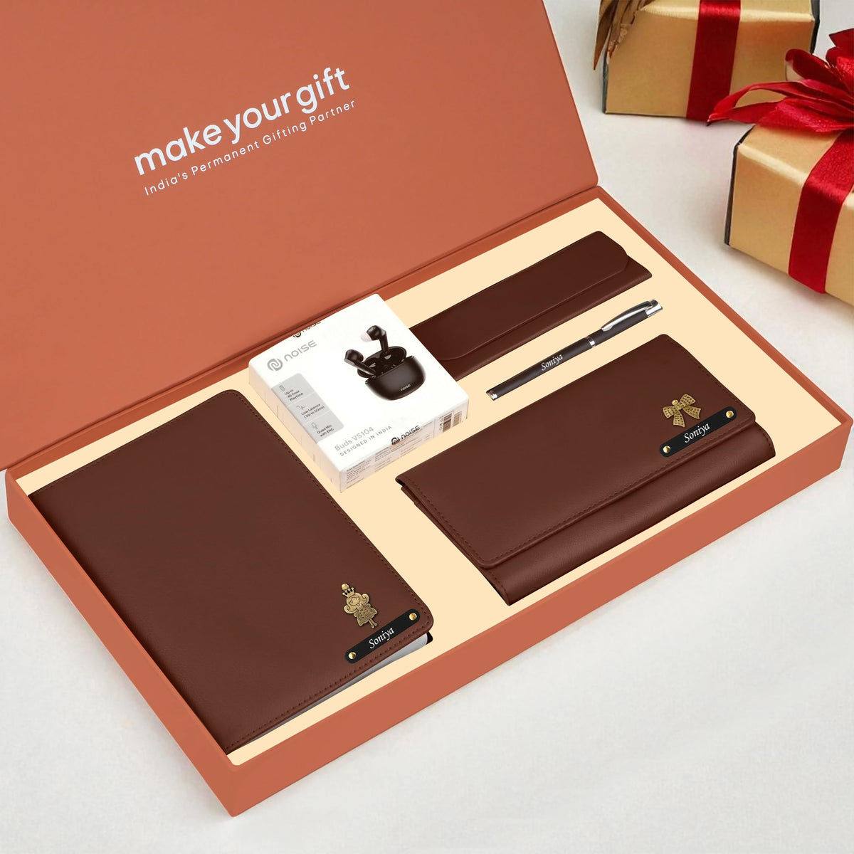 Personalized Diary Clutch Earbuds Pen & Eyewear Case Gift Hamper