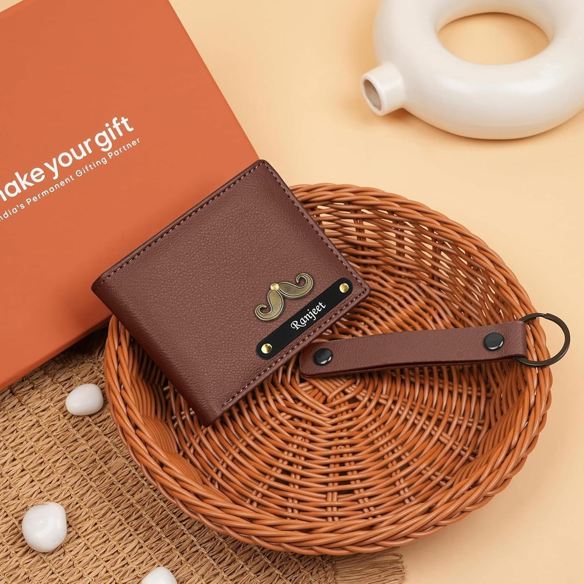 Personalized Wallet & Keychain Combo
