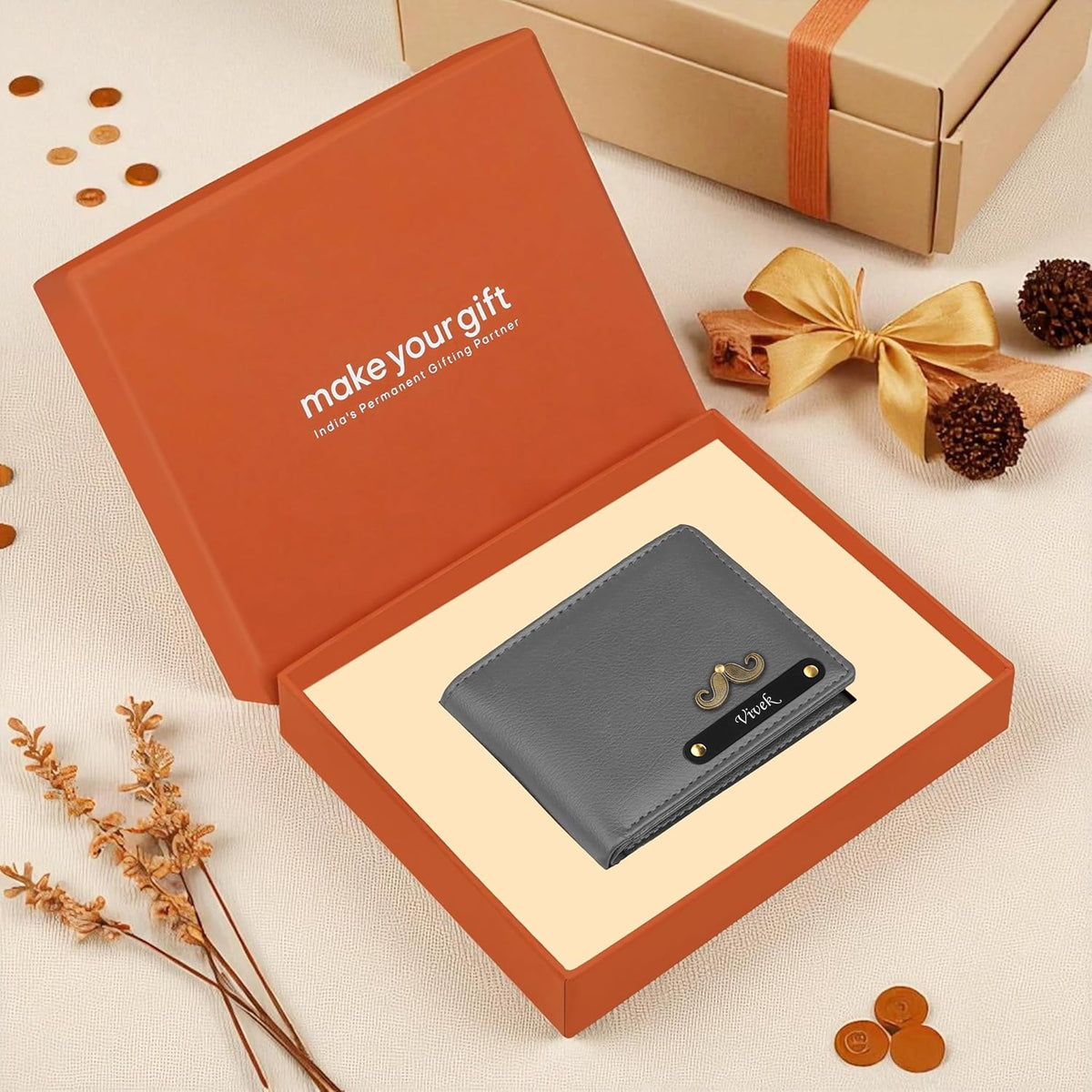 Personalized Urban Stitch Genuine Leather Wallet For Men