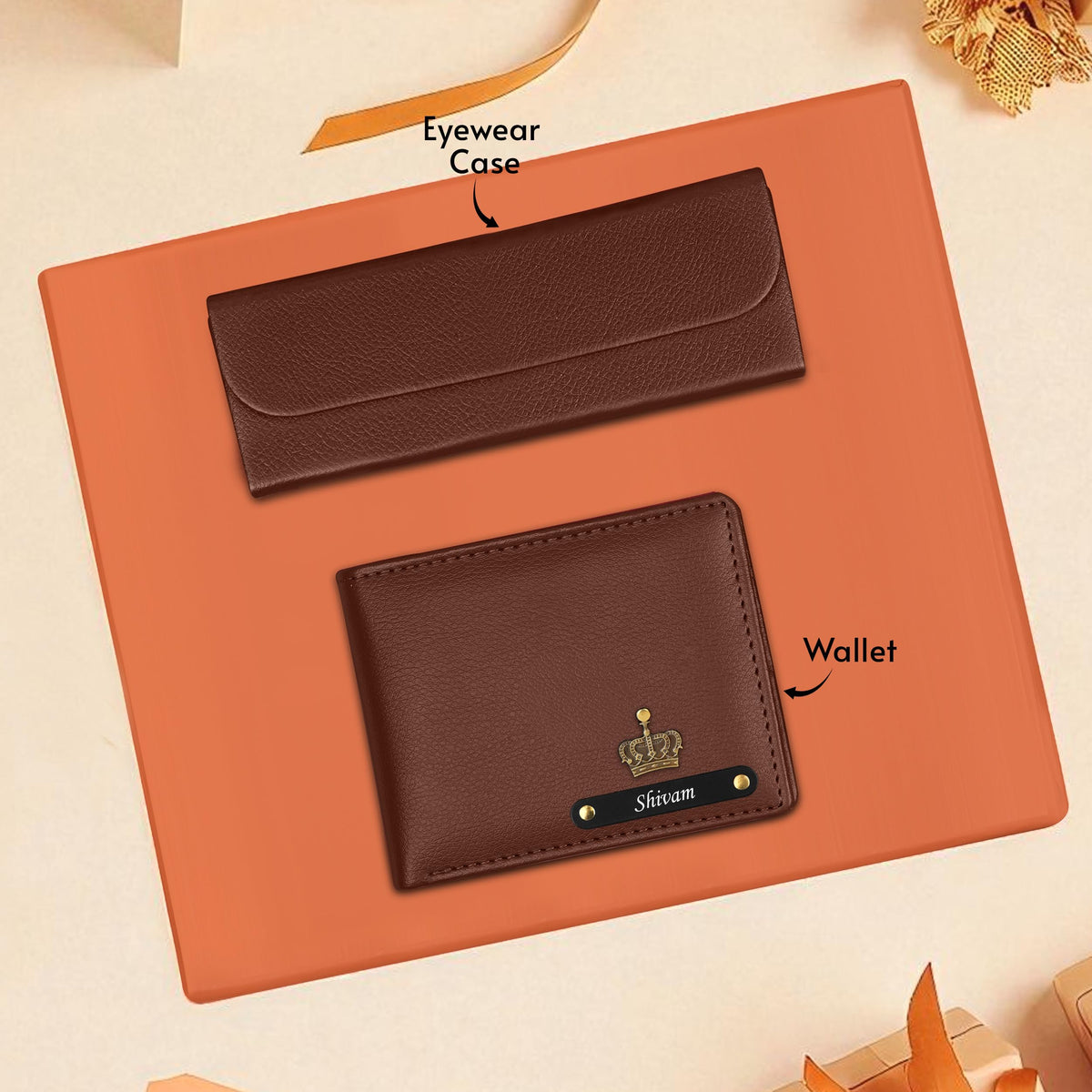 Personalized Wallet & Eyewear Case Combo