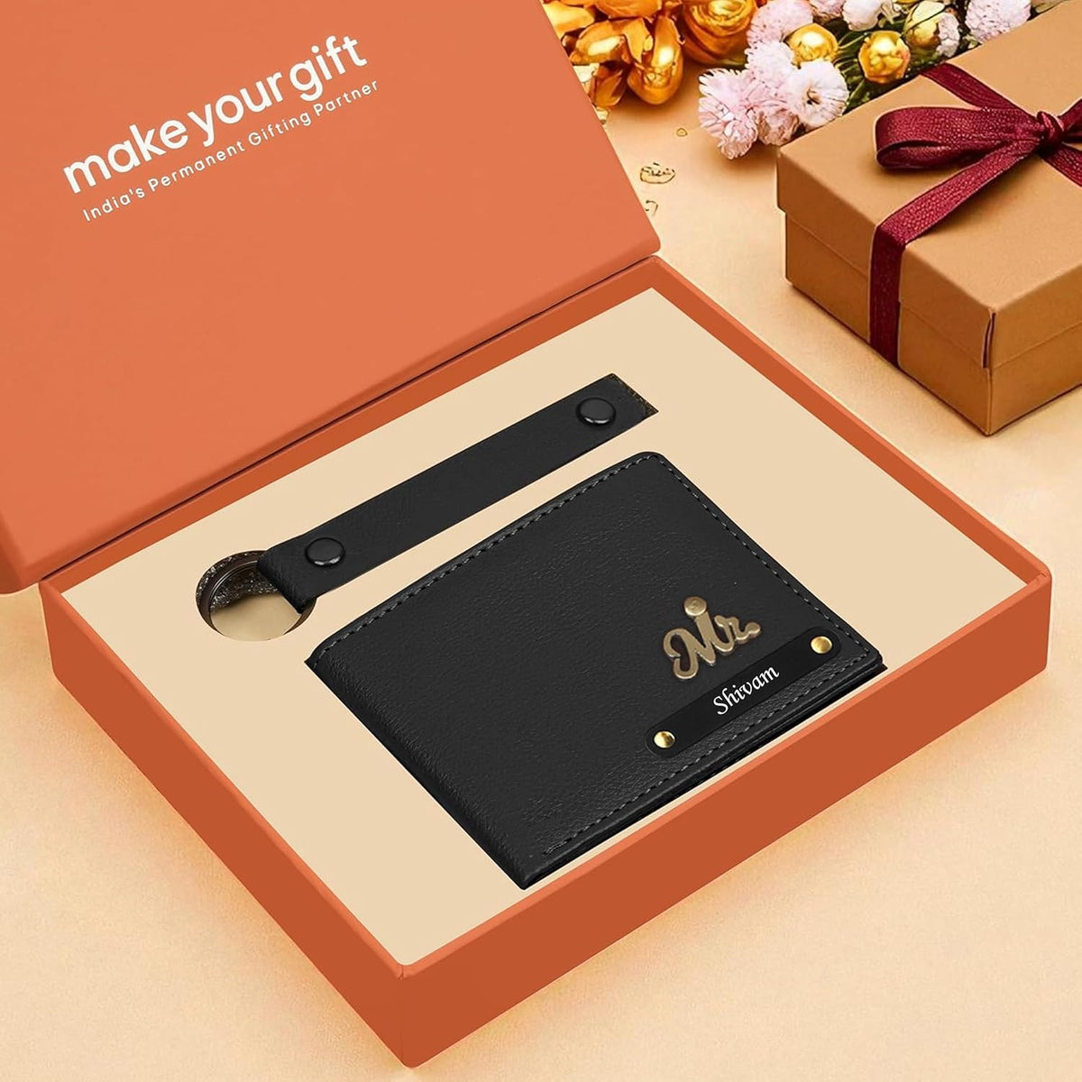 Personalized Wallet & Keychain Combo