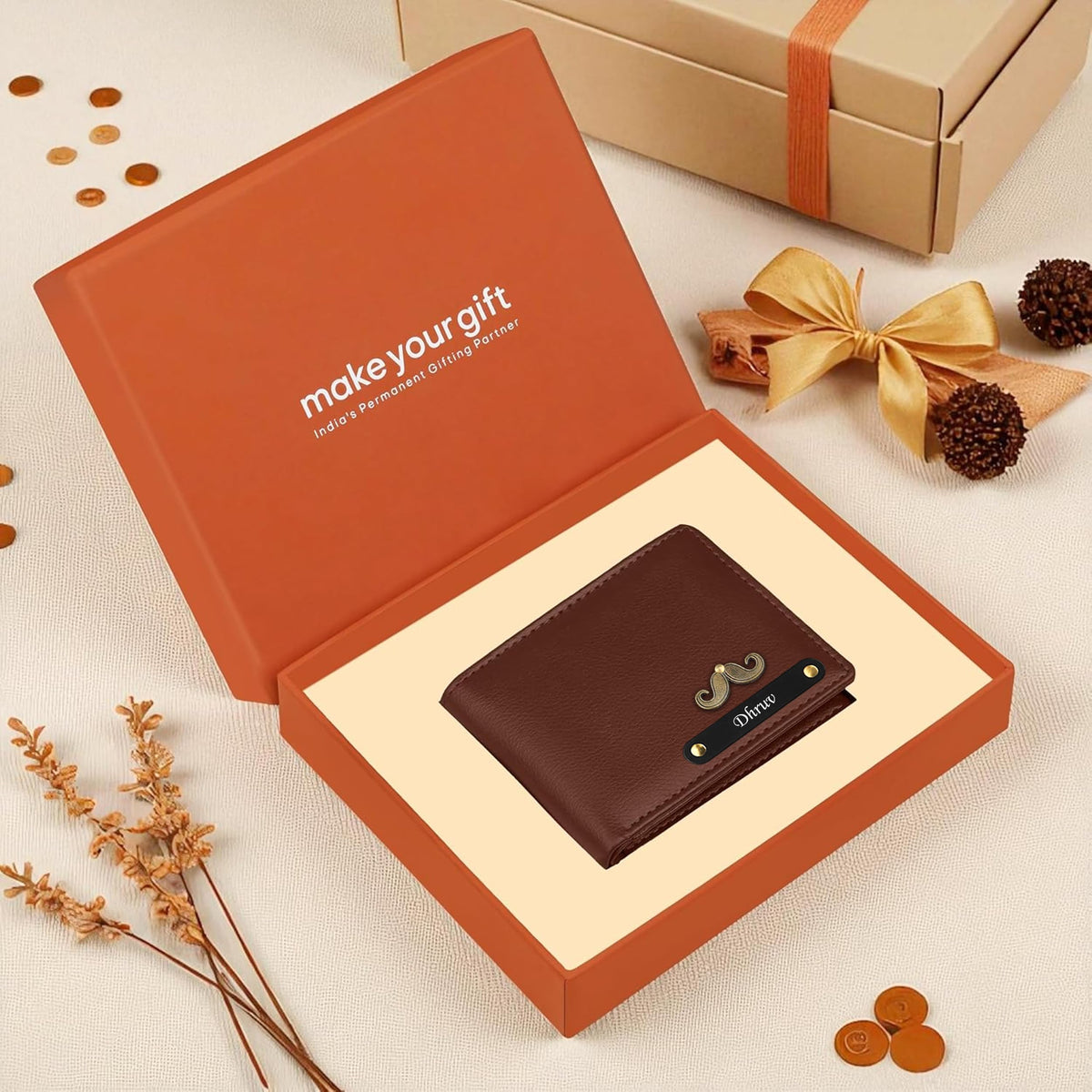 Personalized Urban Stitch Genuine Leather Wallet For Men
