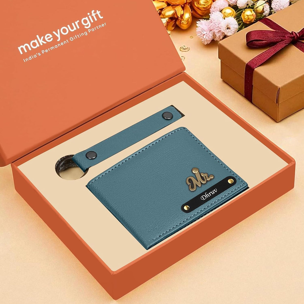 Personalized Wallet & Keychain Combo
