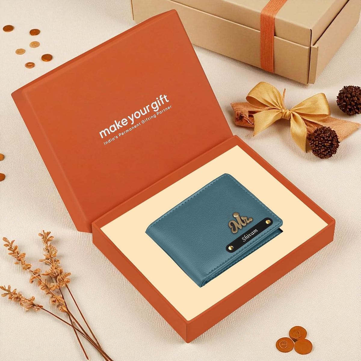 Personalized Urban Stitch Genuine Leather Wallet For Men